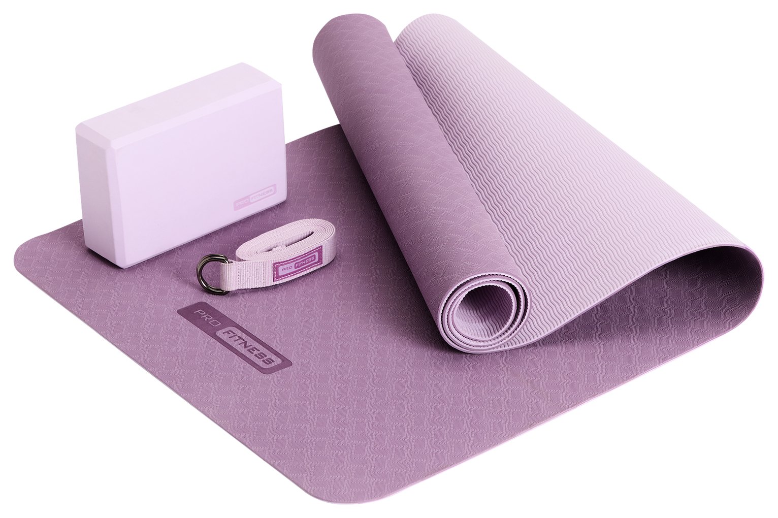 Pro Fitness PVC Yoga Set - Pastel Pink