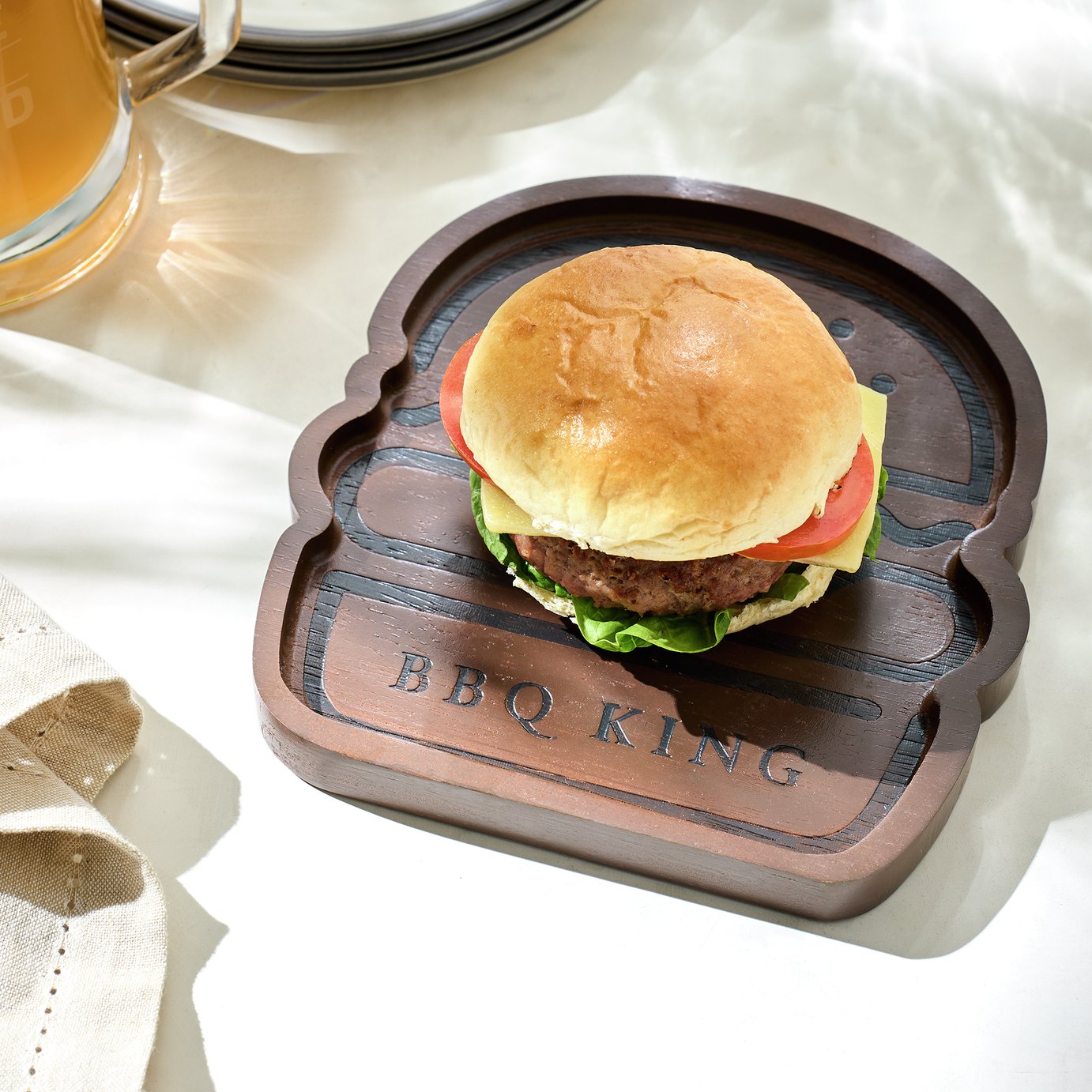  Home Barbeque King Burger Board