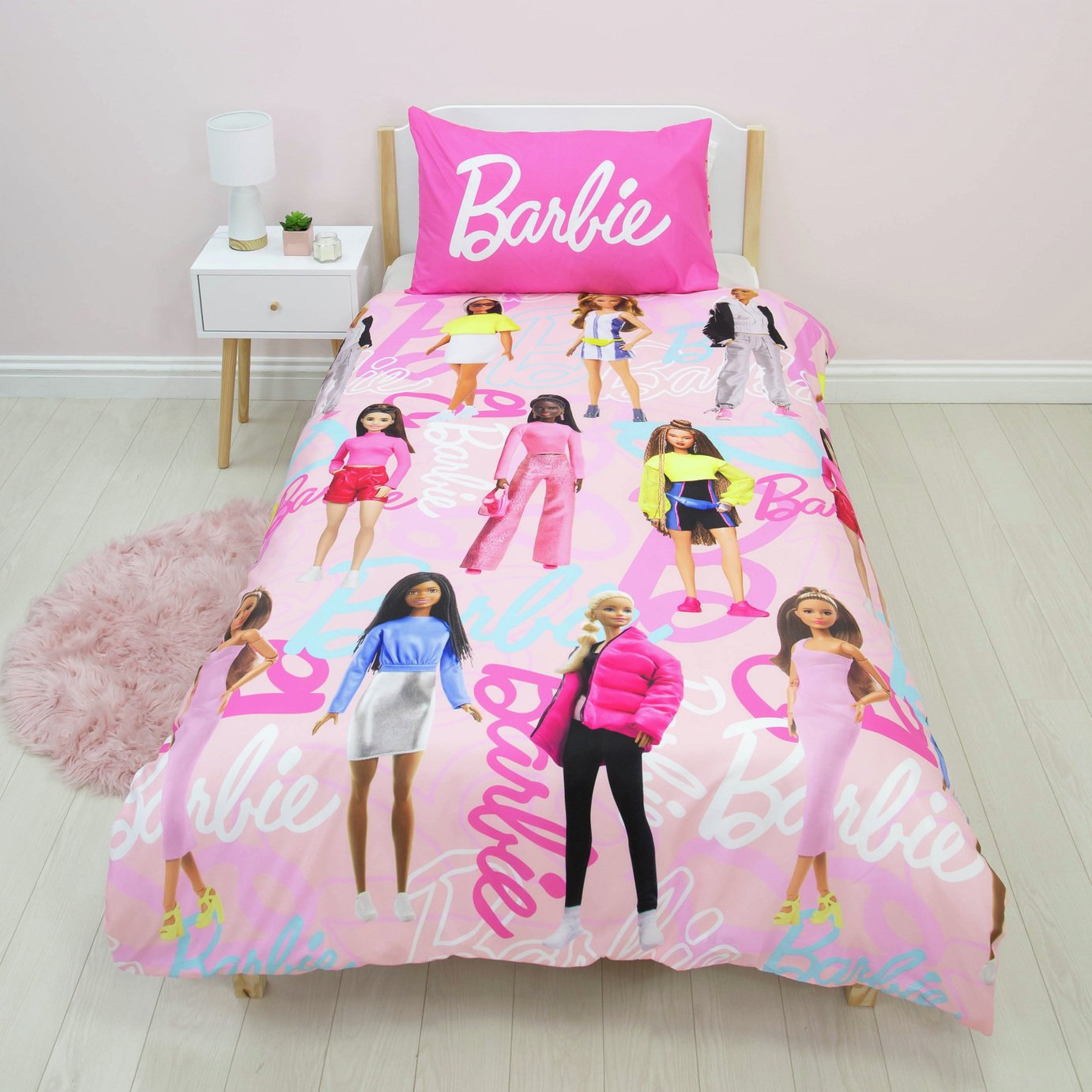 Barbie Pink Kids Bedding Set