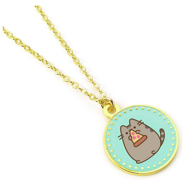Buy Pusheen Cat Blue Enamel Gold tone Pizza Necklace Womens necklaces Argos