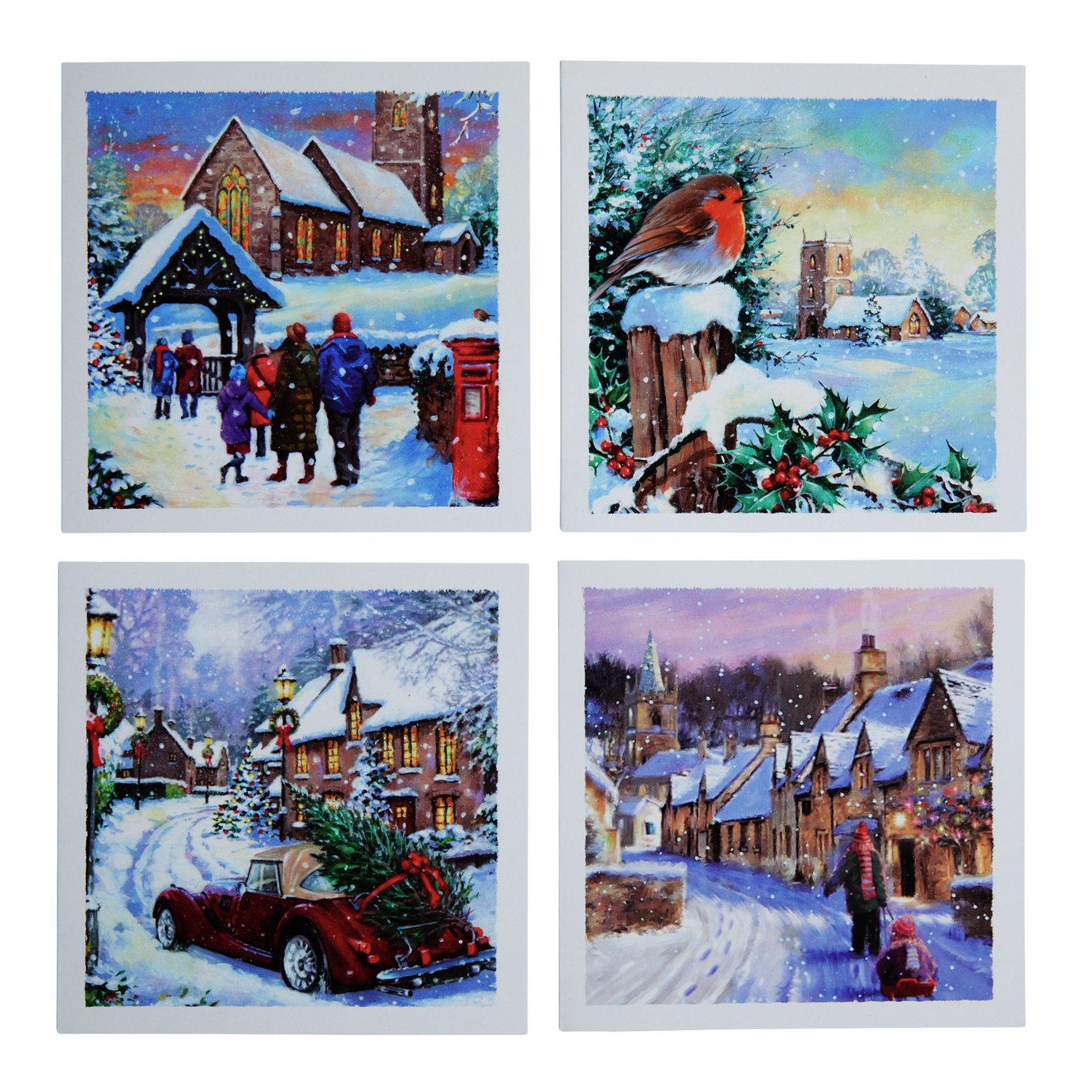  Home Comic Relief Pack of 24 Winter Scene Cards