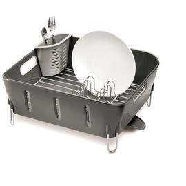 simplehuman Plastic Compact Dish Rack - Grey