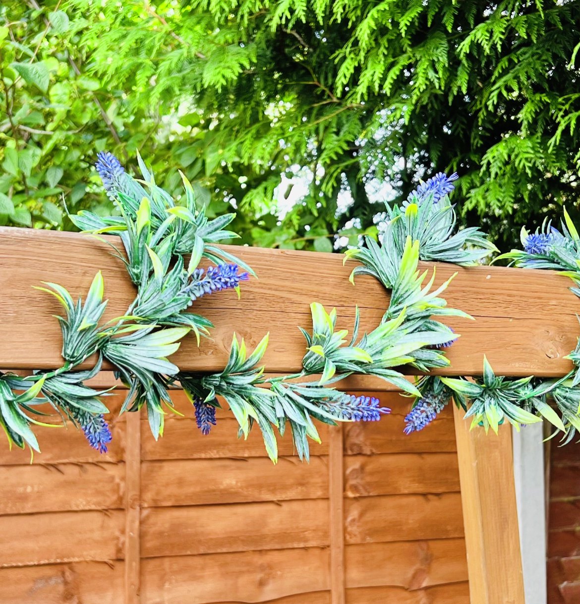 Garden XP Artificial Lavender Garland With String Light