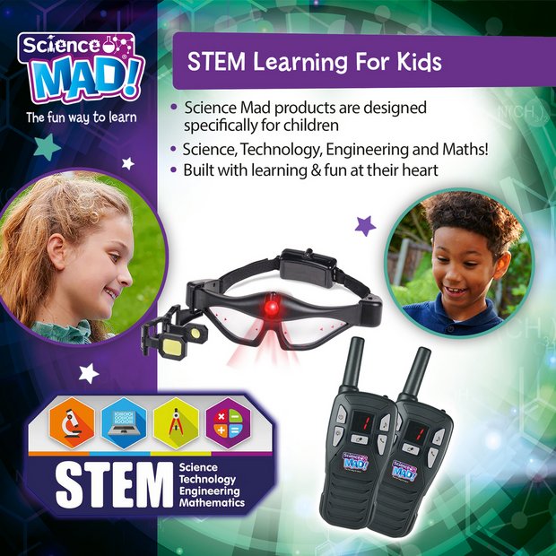 Buy Science Mad Walkie Talkie with Night Vision Goggles, Discovery and  science toys