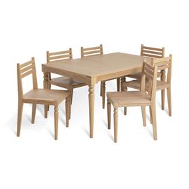 Habitat Barnwell Oak Dining Table & 6 Natural Chairs