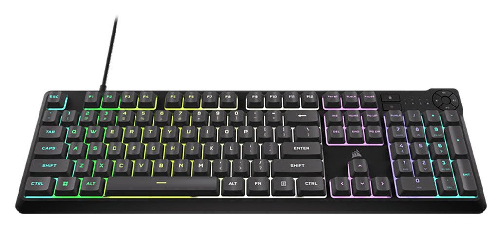 Corsair K55 Core Steel Wired Gaming Keyboard - Grey