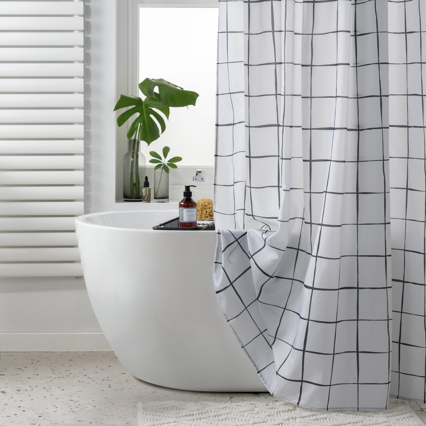 Black Shower Curtains | Argos