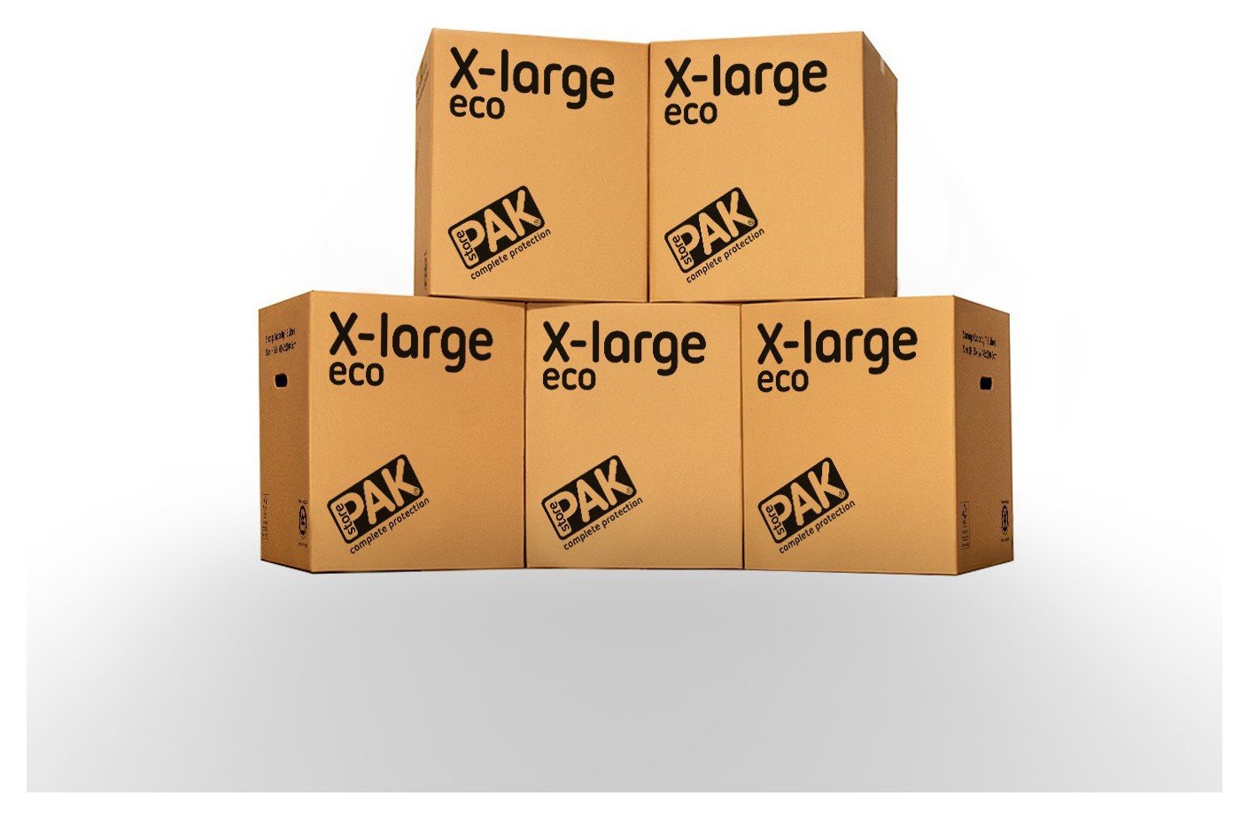 StorePAK Eco Extra Large Cardboard Storage Boxes - Set of 5