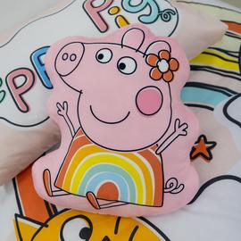 Peppa Pig Playful Kids Pig Shaped Cushion - Multi - 35X25cm