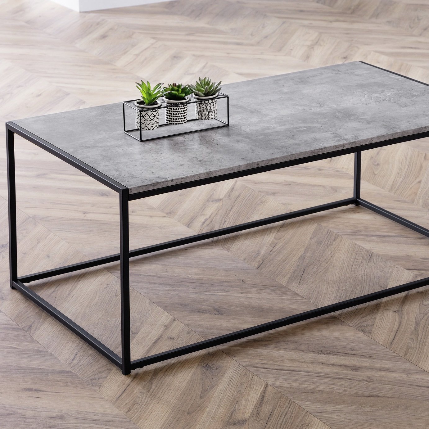 Julian Bowen Staten Coffee Table - Black & Grey