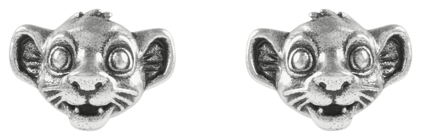 Disney Sterling Silver Lion King Simba Stud Earrings 