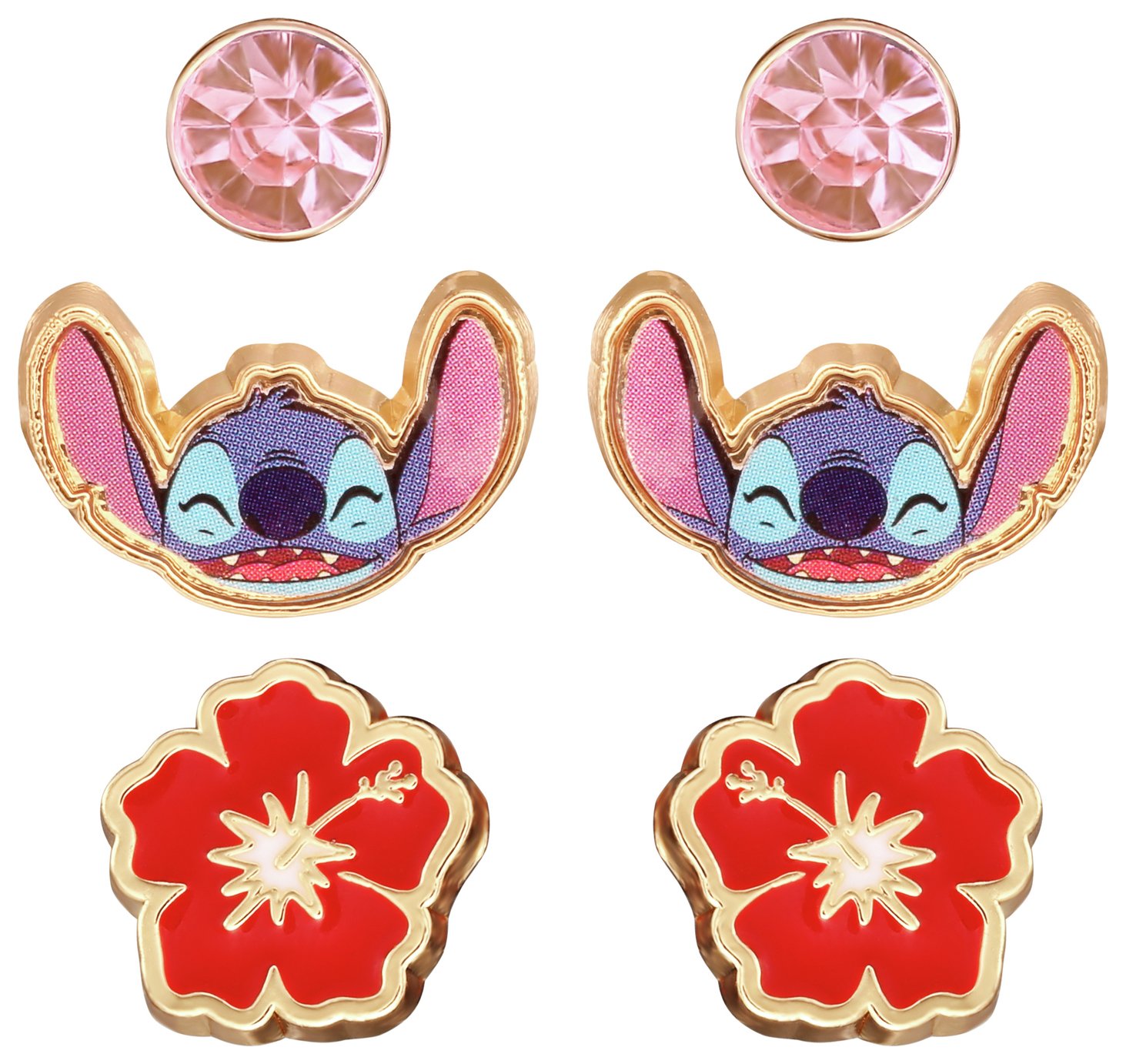 Disney Lilo & Stitch Multicoloured Enamel Stud Earring Set