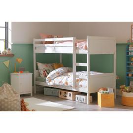 Habitat Detachable Bunk Bed and 2 Kids Mattresses - White