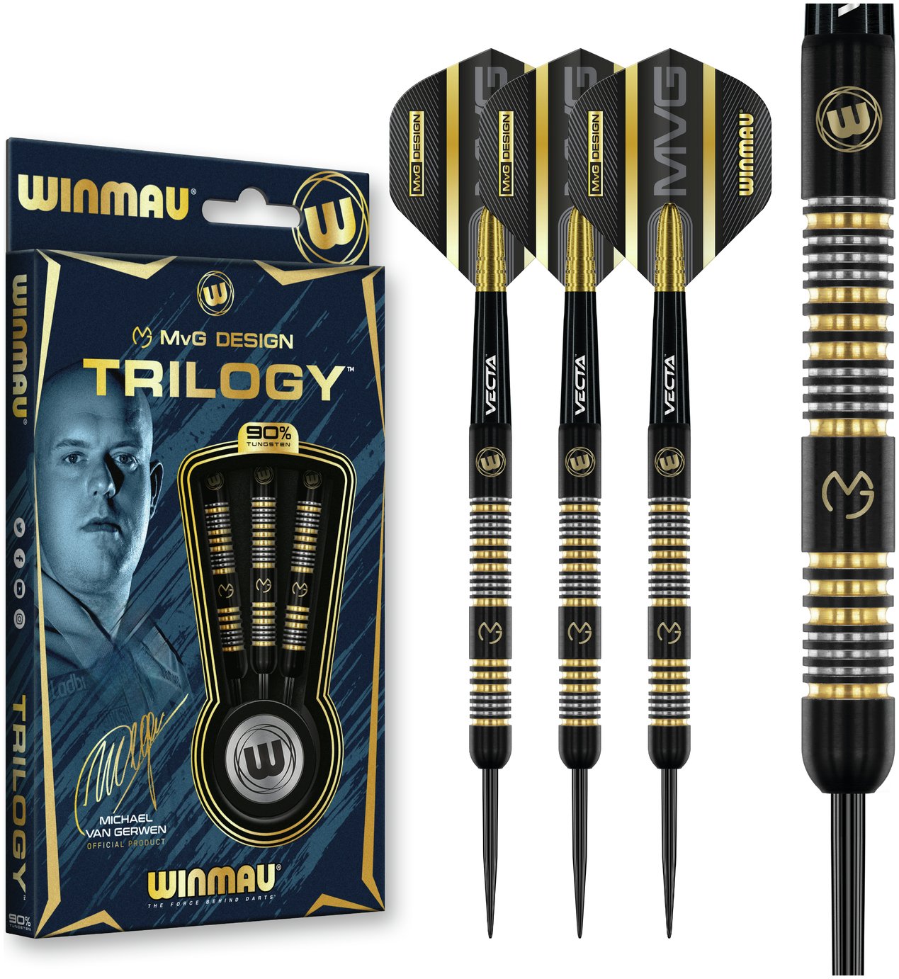 Winmau MVG Trilogy 21.5g 90% Tungsten Darts