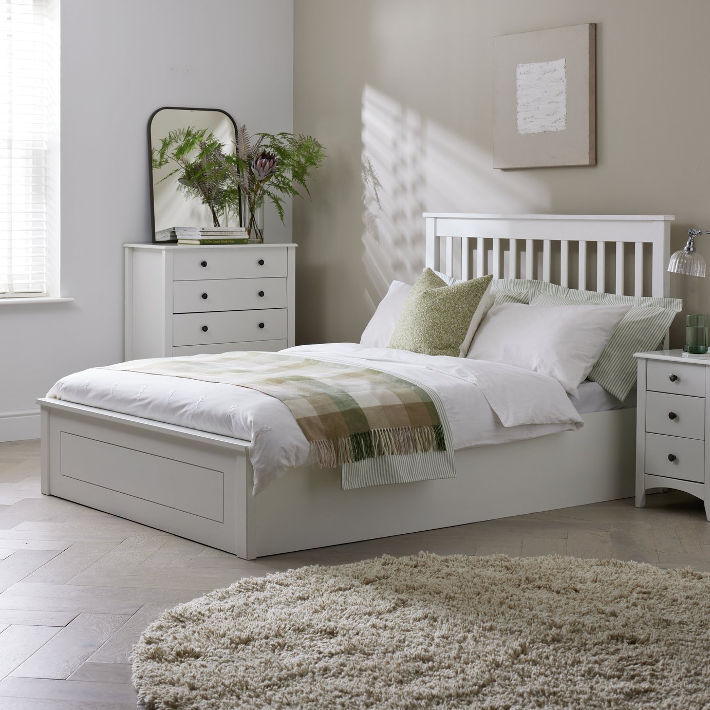 Argos Home Aspley Double Wooden Ottoman Bed Frame - White