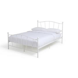 Argos Home Fleur Small Double Metal Bed Frame - White