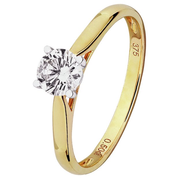 Argos yellow clearance gold rings