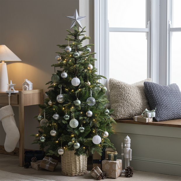 Buy Habitat 5ft Pre lit Premium Natural Look Christmas Tree Christmas trees Argos