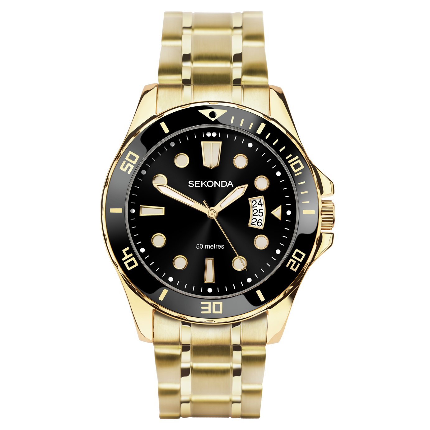 Sekonda Men's Gold Plated Bracelet Watch