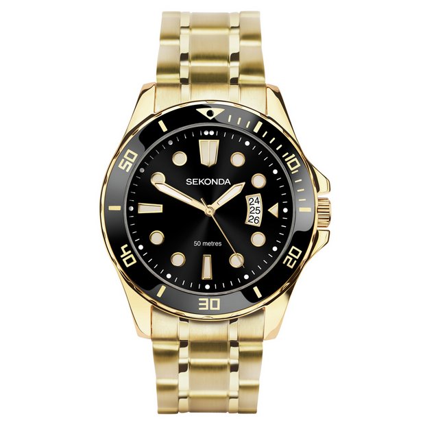 Mens gold outlet watches argos