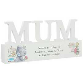 Personalised Message Me To You Wooden MUM Ornament - White