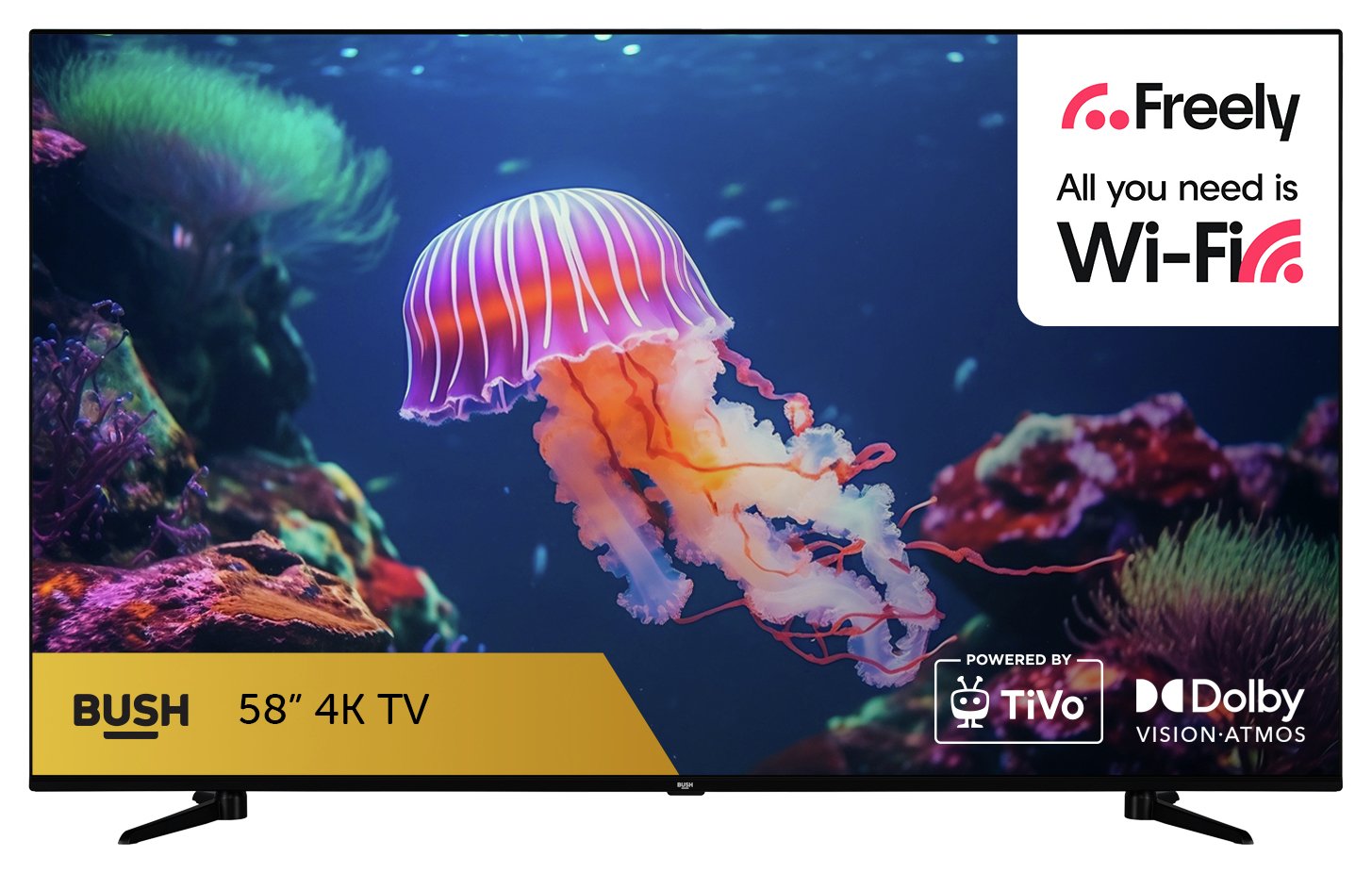 Bush 58 Inch 58UT24SB Smart 4K UHD HDR LED TiVo Freely TV