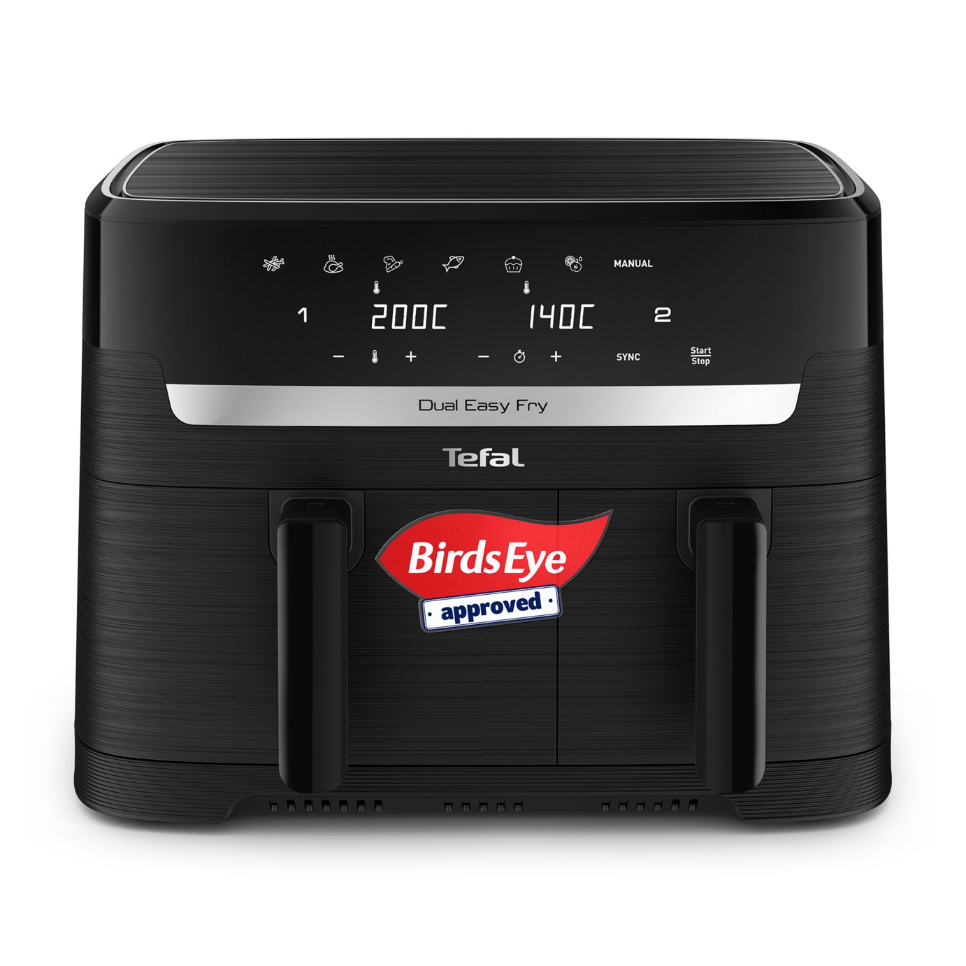 Tefal Easy Fry EY901N40 8.3L Dual Air Fryer - Black