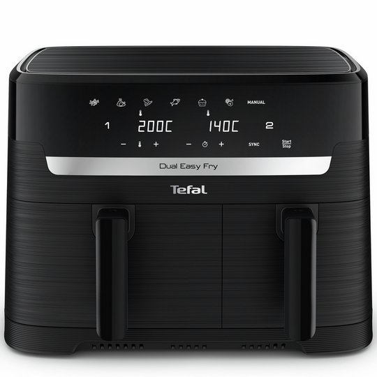 Tefal Easy Fry EY901N40 8.3L Dual Air Fryer - Black