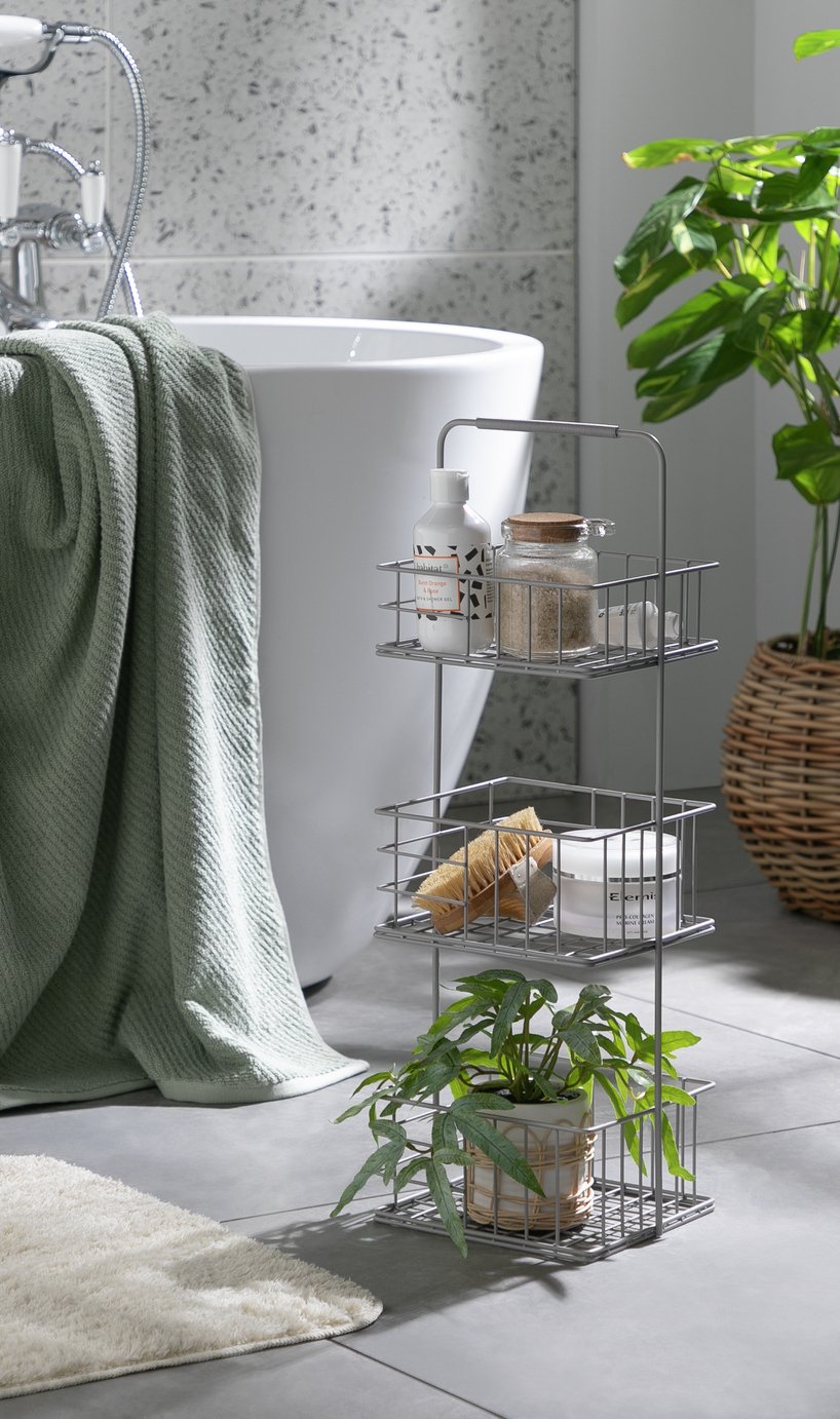 Habitat Freestanding 3 Tier Storage Caddy - Grey