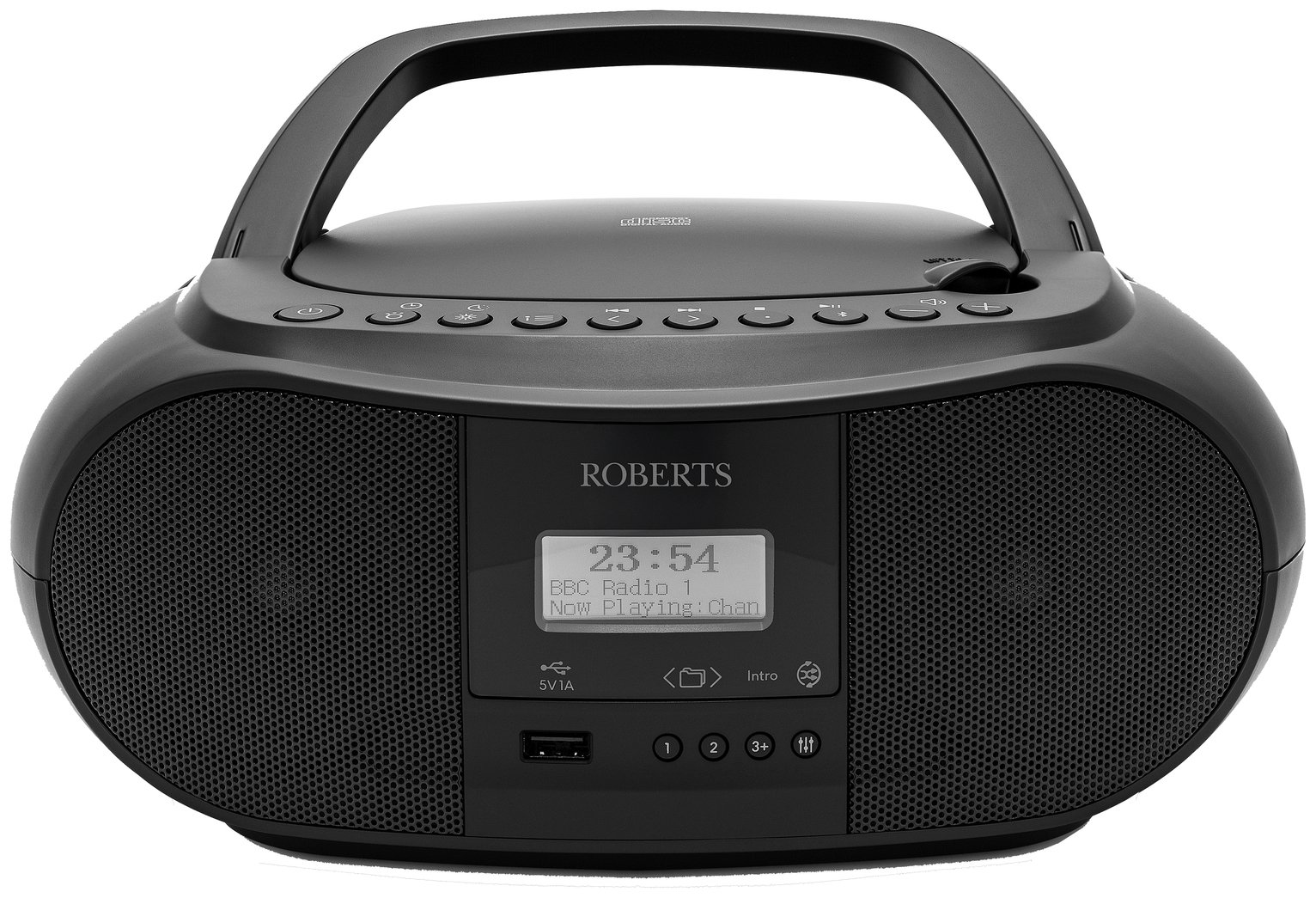 Roberts Portable DAB+/FM/CD Radio Zoombox 4 & Boombox Black