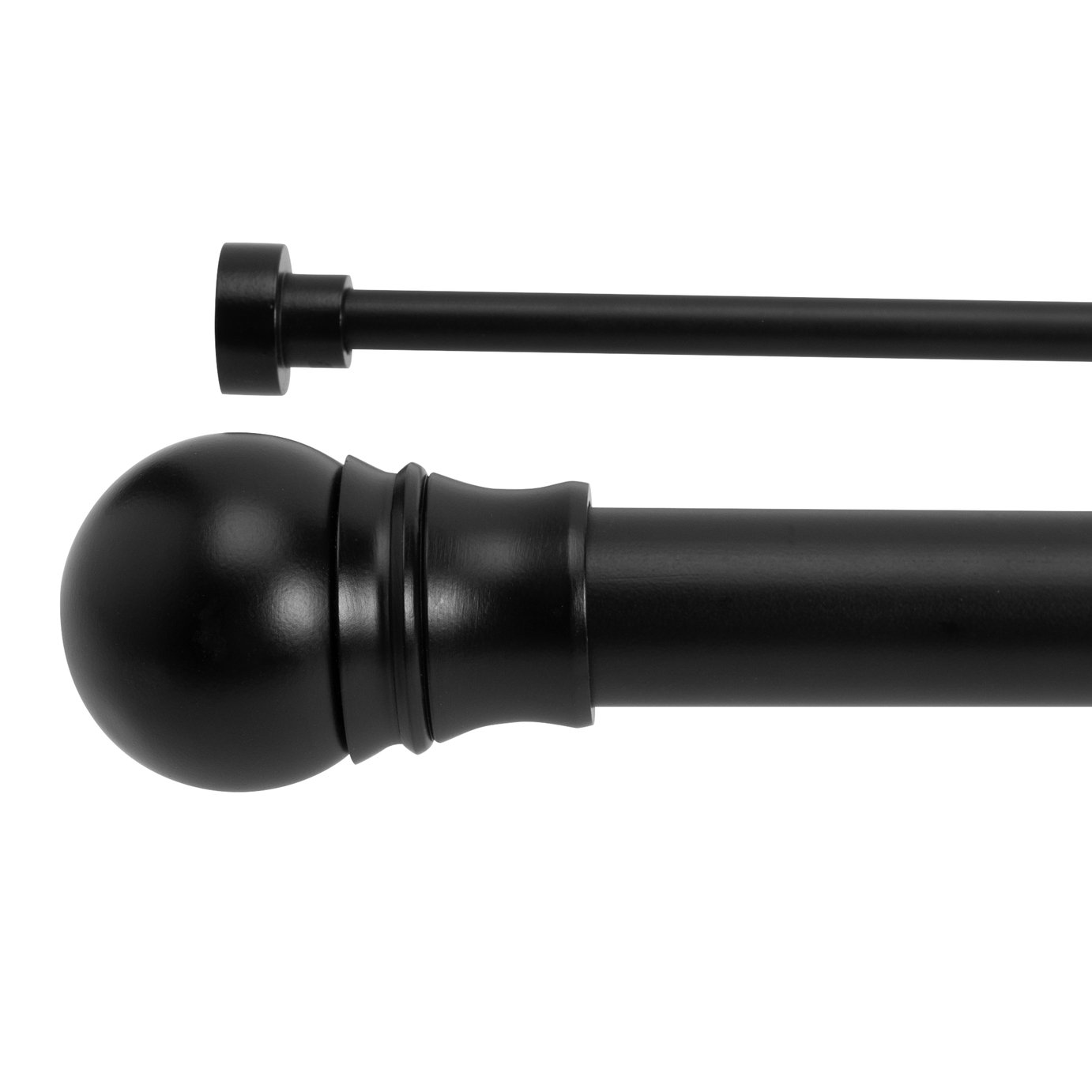 Argos Home Black Extendable Double Curtain Pole- 110cm-300cm