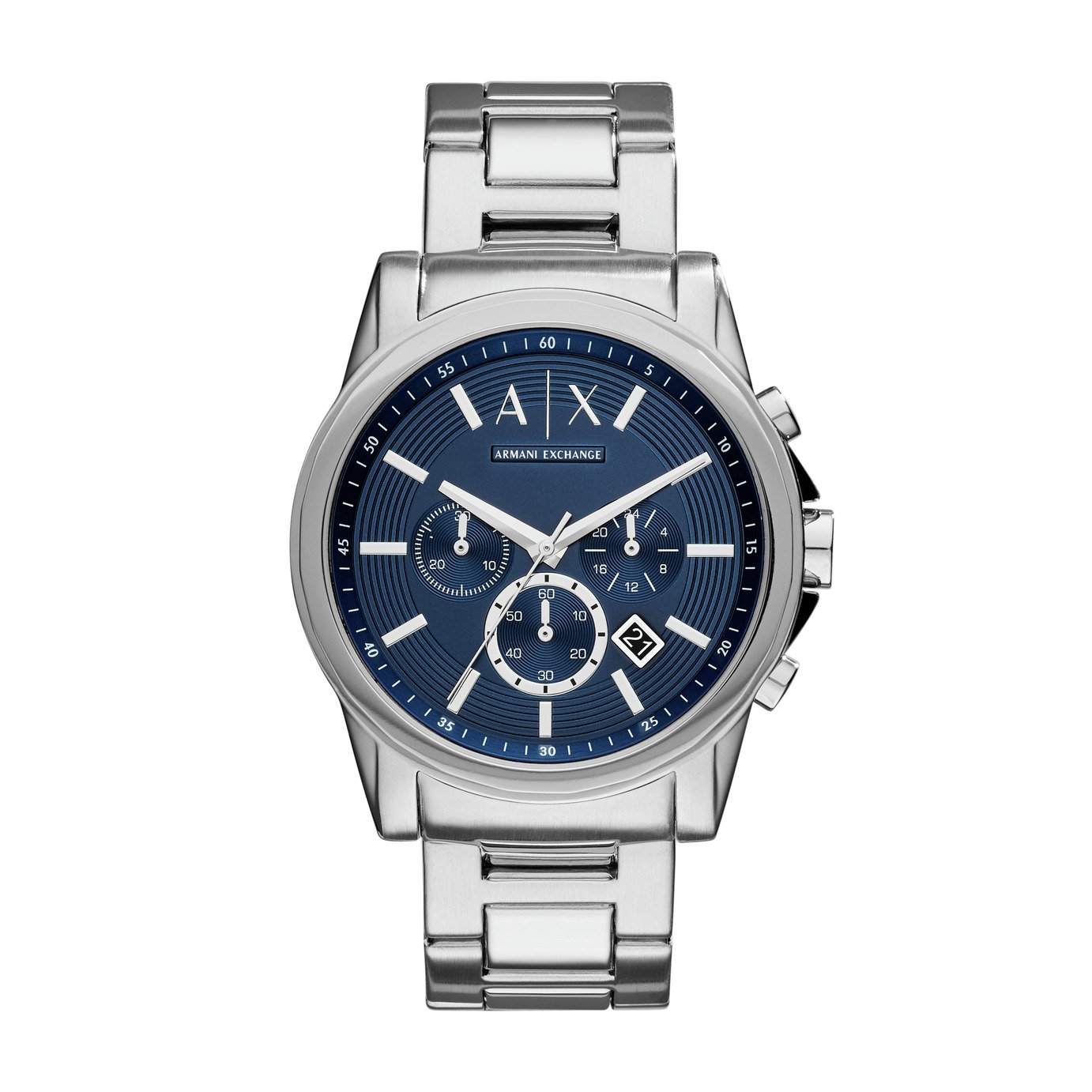 silver armani watches