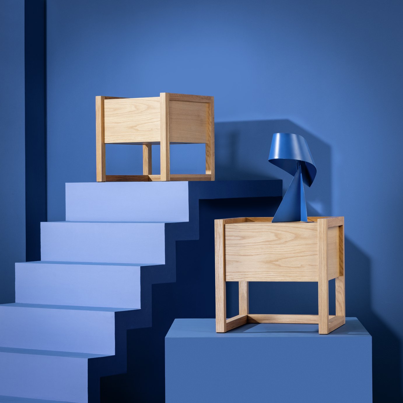 Habitat 60 Hana 1 Drawer Set of 2 Bedside Table  - Oak