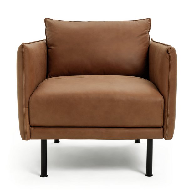 Buy Habitat Moore Leather Armchair Tan Argos