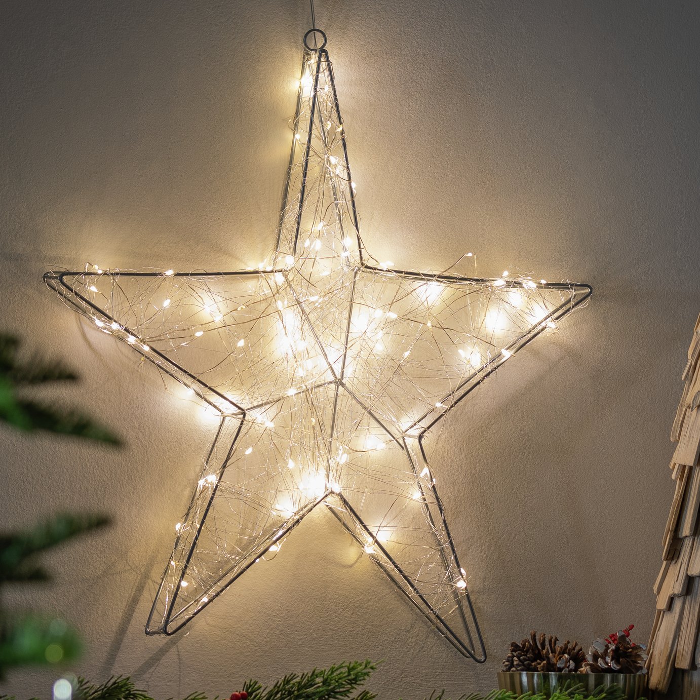 Habitat Warm White Star Shaped Christmas Light