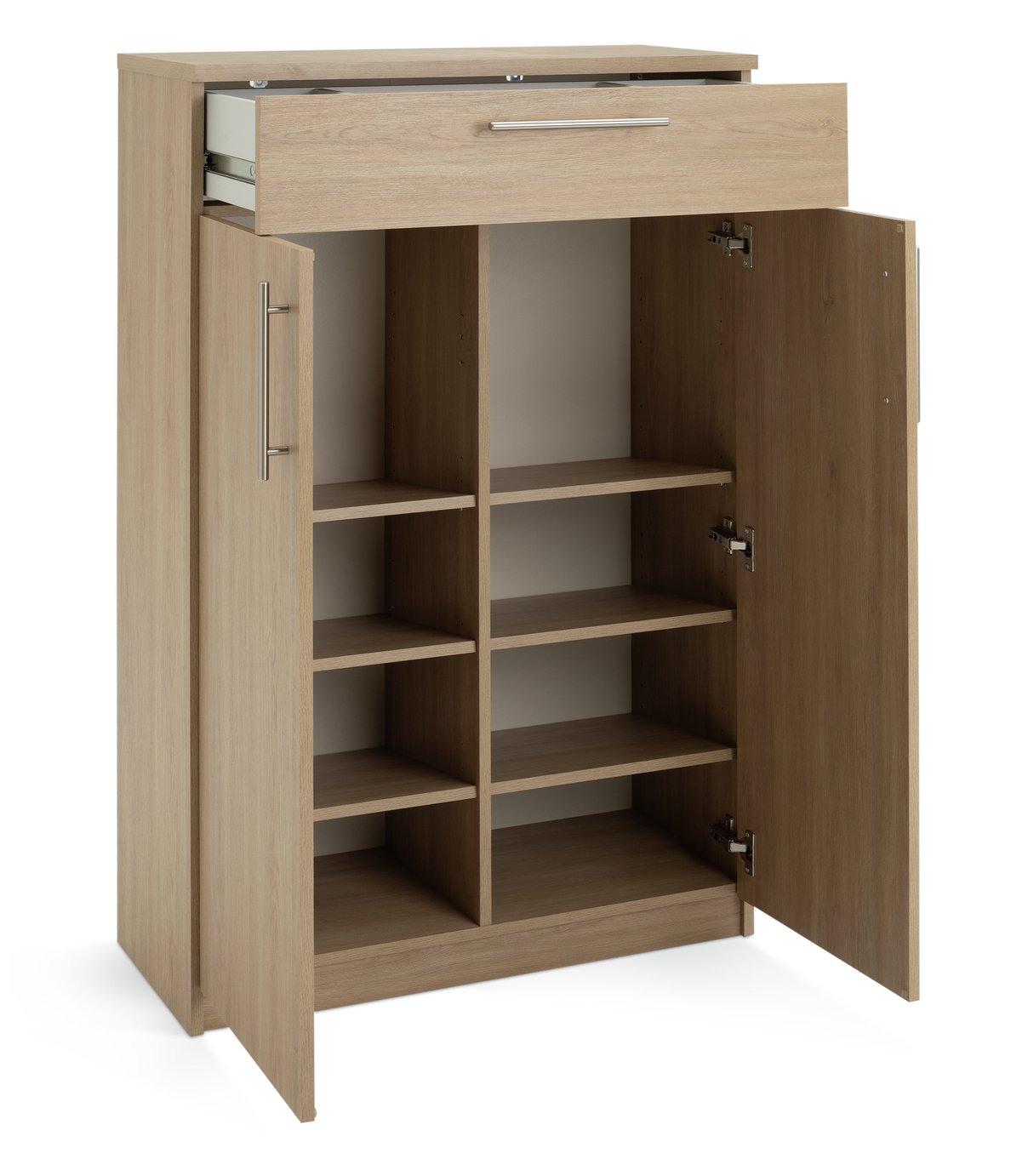 Argos Home Brisbane 2 Door Shoe Storage Cabinet - Oak