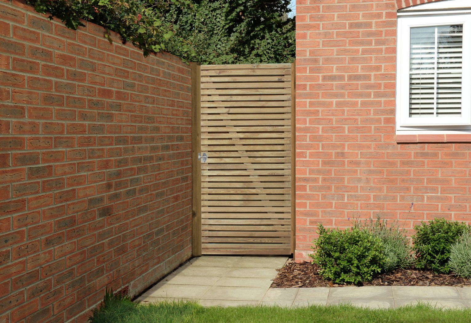 Forest Double Slatted Gate - 6ft