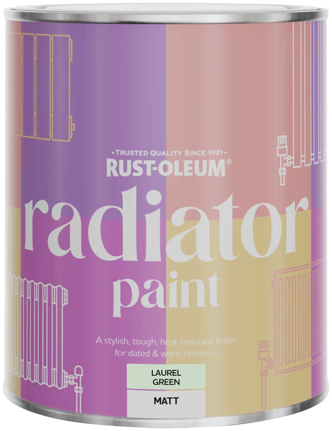Rust-Oleum Radiator Matt Paint 750ml - Laurel Green