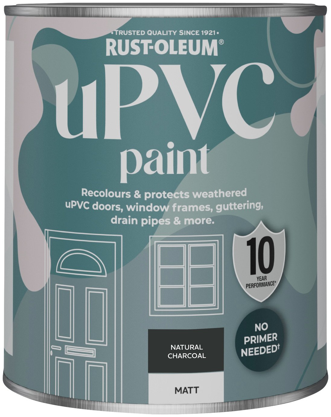 Rust-Oleum uPVC Matt Paint 750ml - Natural Charcoal 