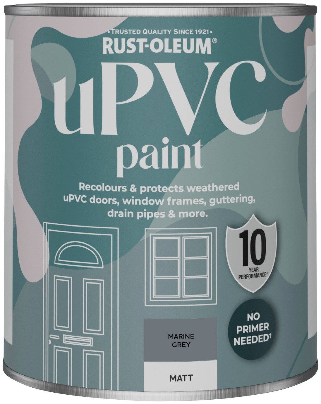 Rust-Oleum uPVC Matt Paint 750ml - Marine Grey