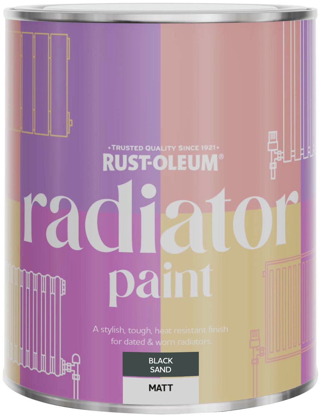 Rust-Oleum Radiator Matt Paint 750ml - Black Sand