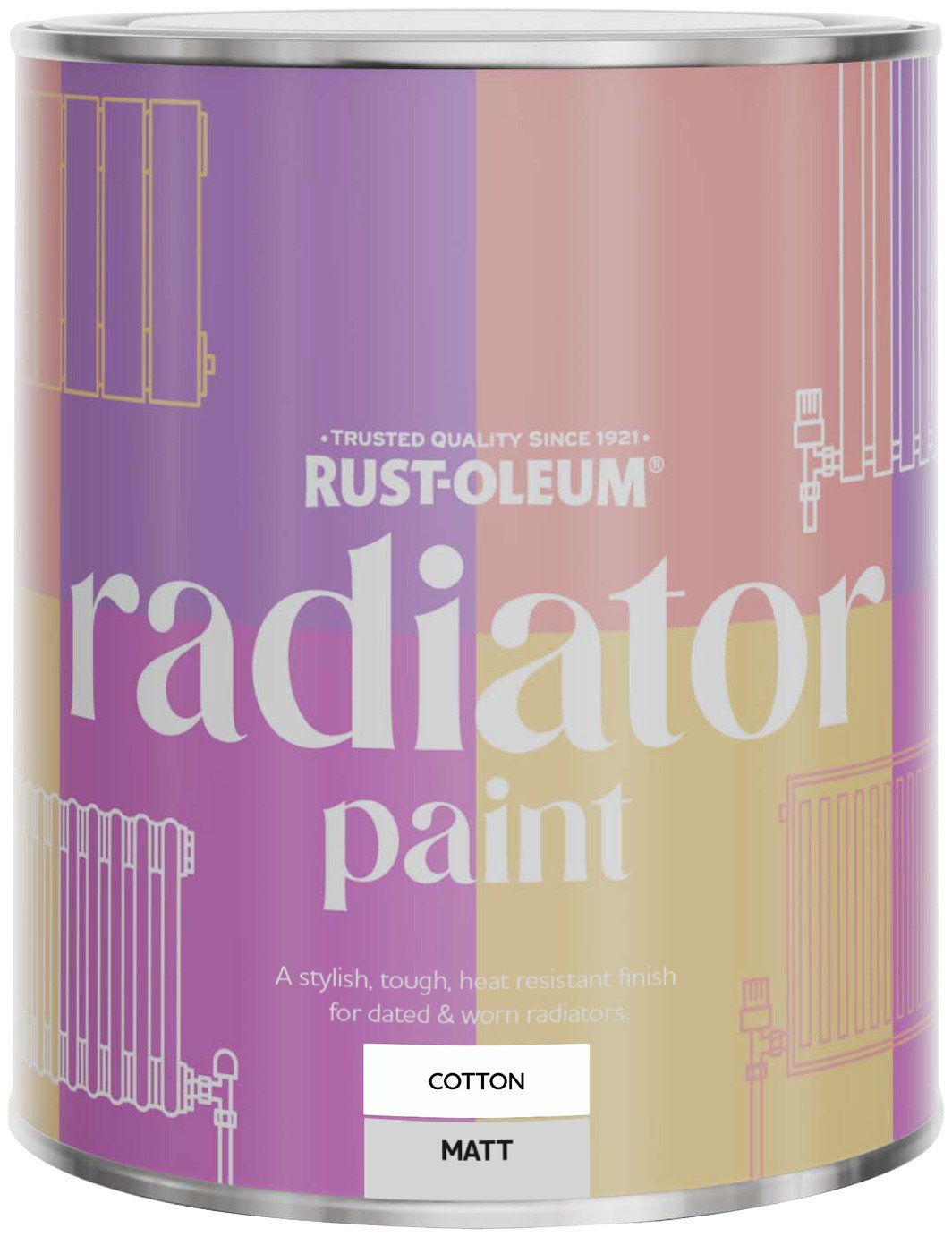 Rust-Oleum Radiator Matt Paint 750ml - Cotton