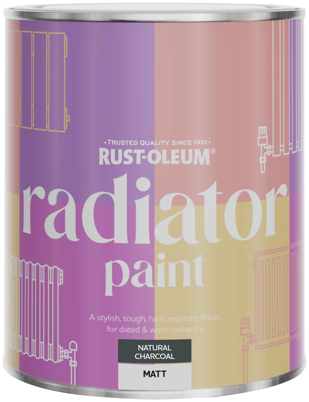 Rust-Oleum Radiator Matt Paint 750ml - Natural Charcoal