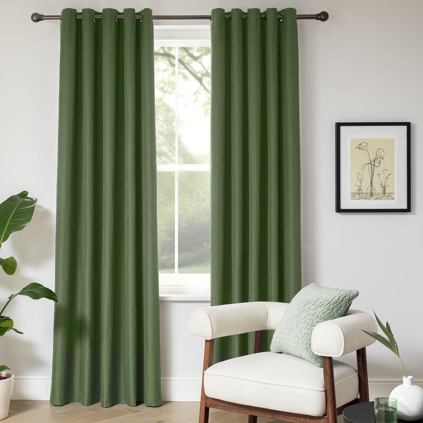 Habitat Blackout Eyelet Curtain
