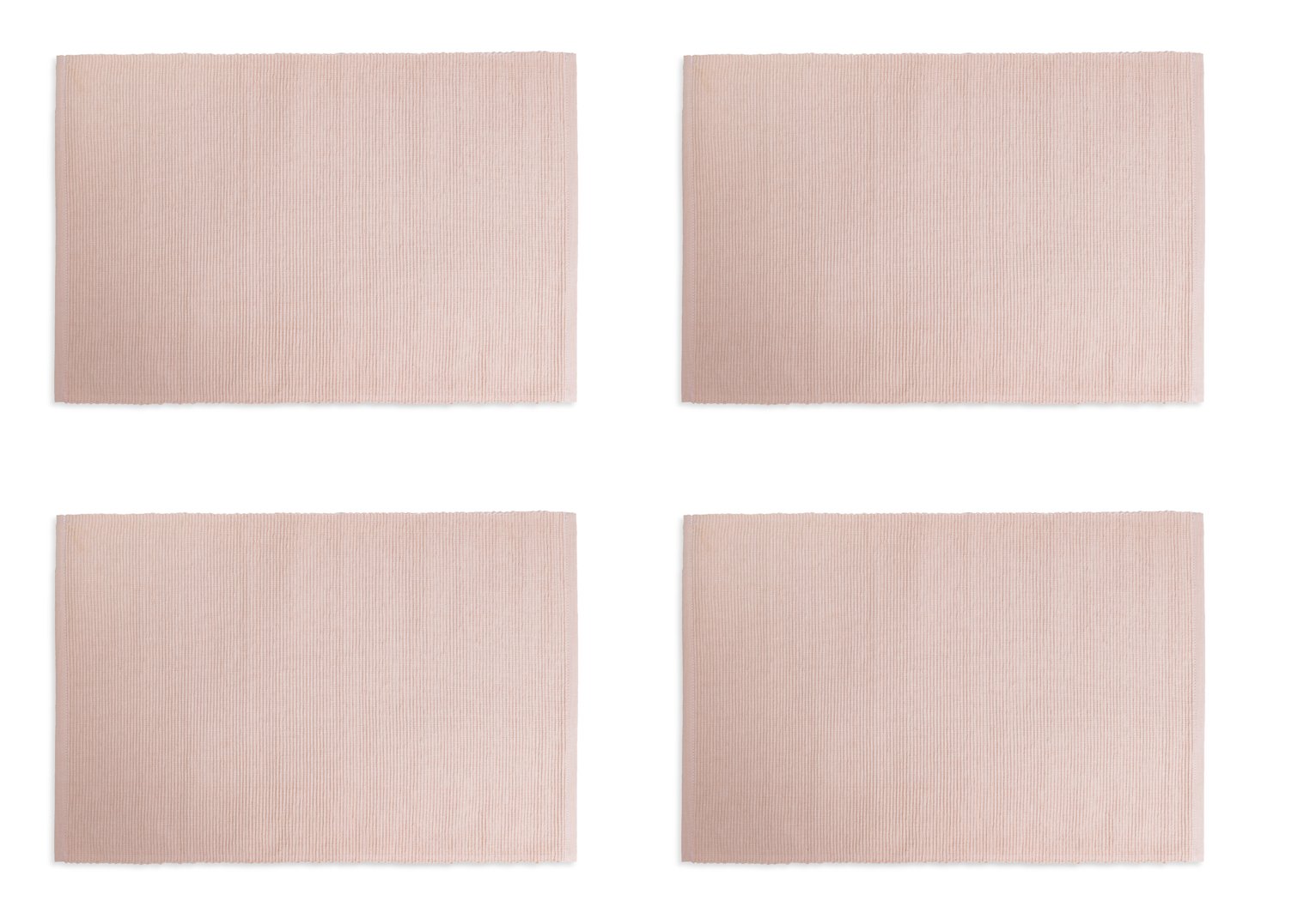 Habitat Ribbed Set of 4 Placemats - Blush