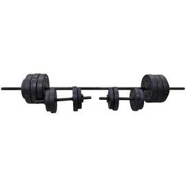 Opti Vinyl Dumbbell and Barbell Set - 50kg