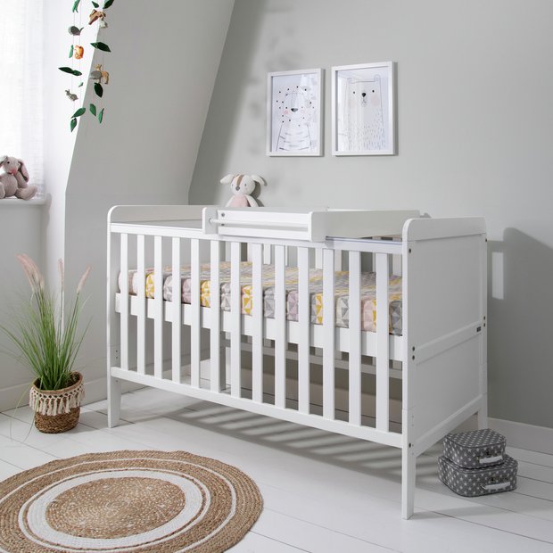 Argos white clearance cot bed