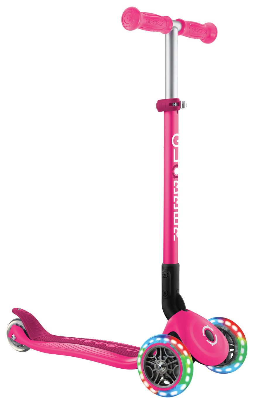 Globber Expert Foldable 3 Wheel Scooter - Pink