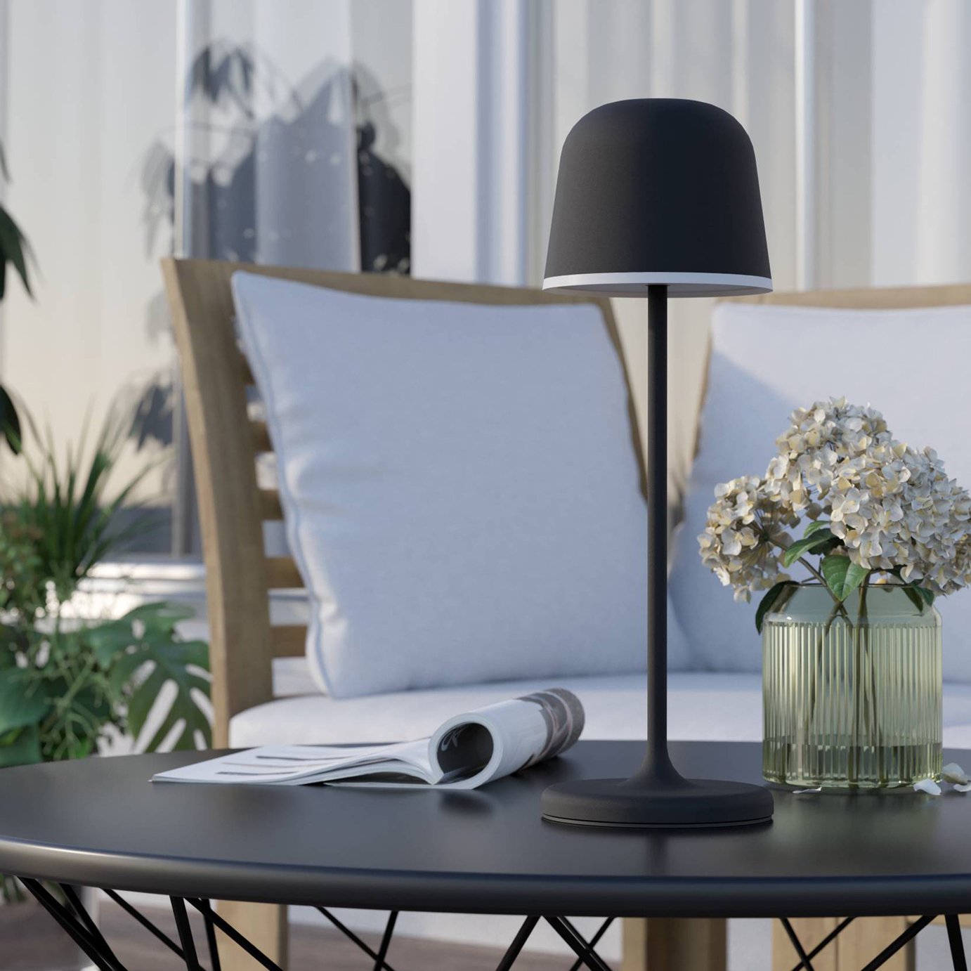 EGLO Mannera Steel LED Rechargeable Table Lamp