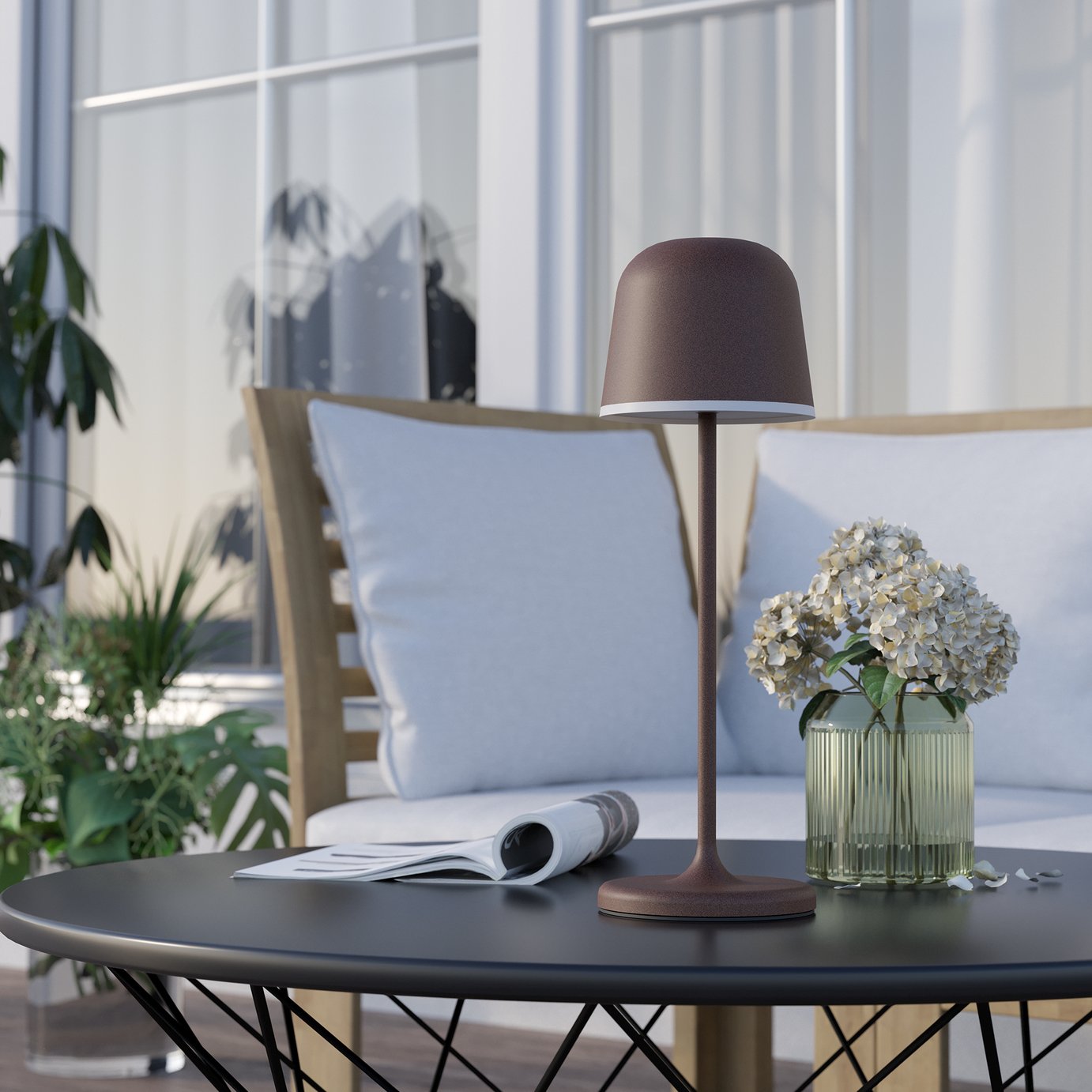 EGLO Mannera Steel LED Rechargeable Table Lamp